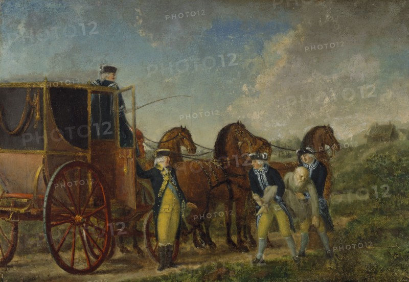 King Adolf Fredrik (1710-1771) at Loka Brunn in 1762, mid-18th-early 19th century. Creator: Per Hillestrom.
