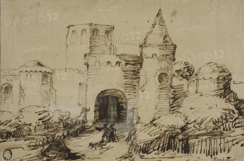 Landscape with mount. Creator: Rembrandt Harmensz van Rijn.