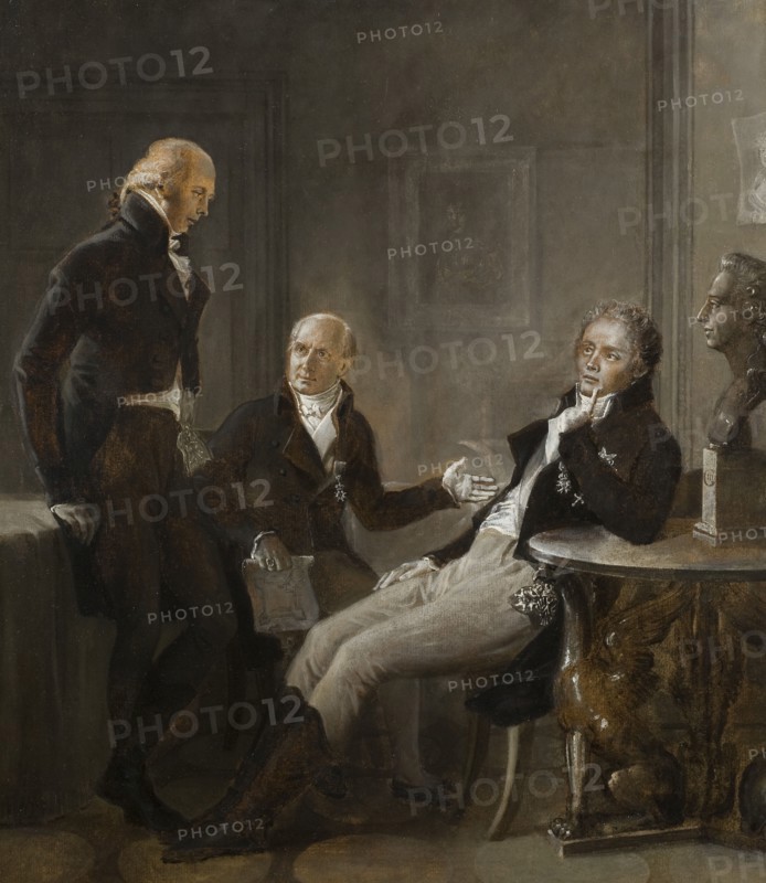 Johan Fredrik Aminoff, Johan Albrekt Ehrenström and Gustaf Mauritz Armfelt, 1804. Creator: René Théodore Berthon.
