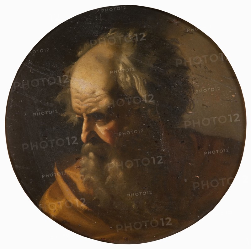 Head of an Apostle, first half of 17th century. Creator: School of Caravaggio.