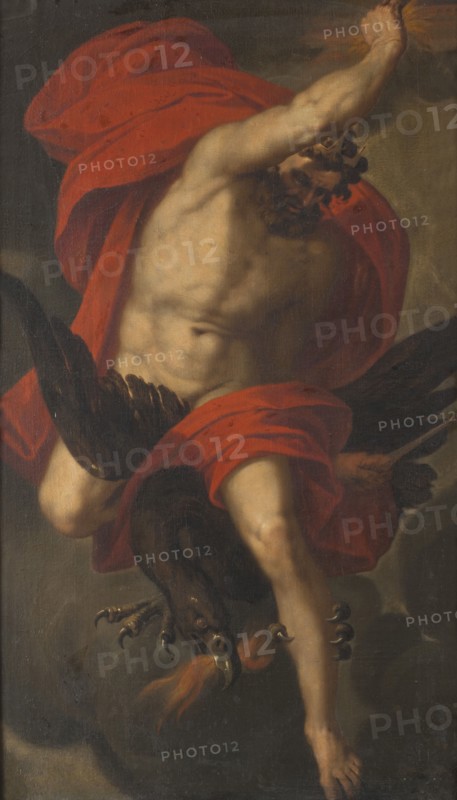 Jove with an Eagle and Lightning, 17th century. Creator: Unknown.