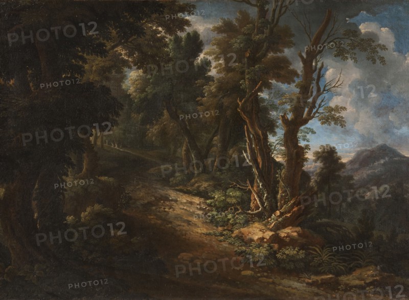 Landscape with a Road through a Forest, c17th century. Creator: Unknown.