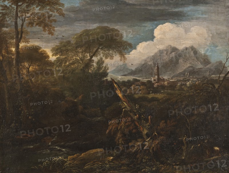 Landscape with a Village, 17th century. Creator: Unknown.