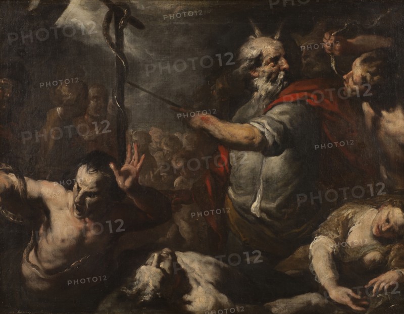 Moses and the Brazen Serpent, 17th century. Creator: Unknown.