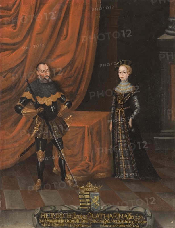 Henry, 1473-1541, Duke of Saxony, Catherine, 1477-1561, Princess of Mecklenburg, c16th century. Creator: Unknown.