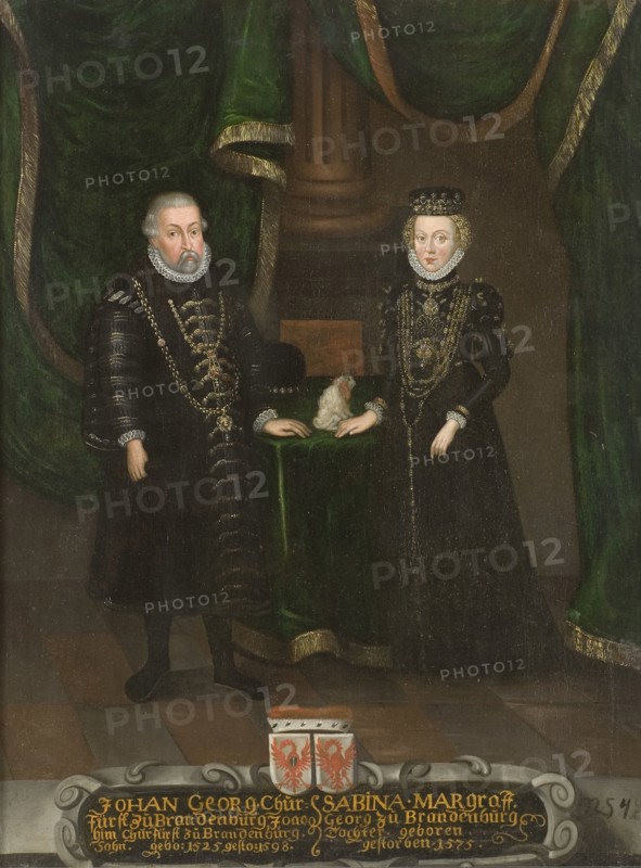 Johan Georg, 1525-1598, Elector of Brandenburg. Sabina, 1529-1575, c16th century. Creator: Anon.