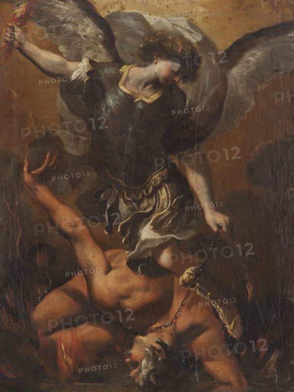 The Archangel Michael Defeating Satan, 17th century. Creator: Unknown.