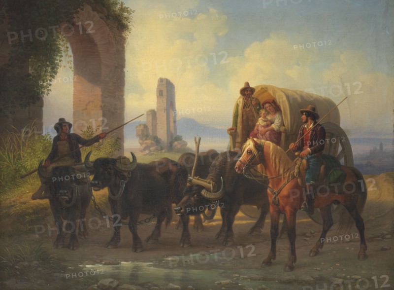 Travellers by Aqua Claudia, early 19th century. Creator: Alexander Lauréus.