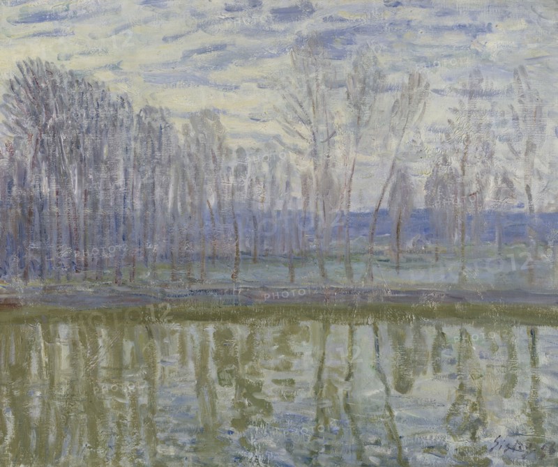 On the Shores of Loing, 1896. Creator: Alfred Sisley.