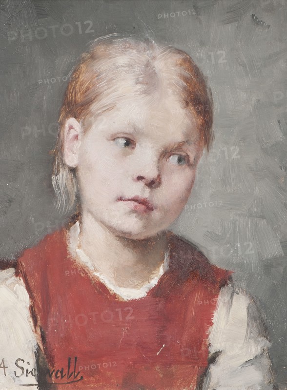 Portrait of a Girl, 19th century. Creator: Amanda Carolina Vilhelmina Sidwall.