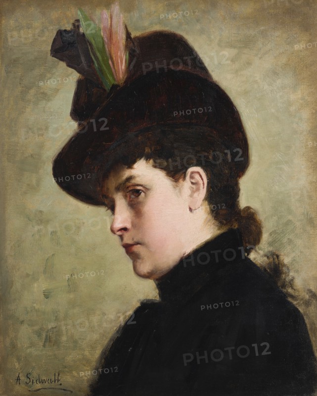 Portrait of a Woman,  c.1880. Creator: Amanda Carolina Vilhelmina Sidwall.