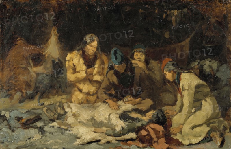 By a Sickbed, 1870s. Creator: Anna Nordlander.