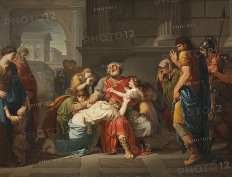 The Blind Oedipus Commending his Children to the Gods , 1784. Creator: Bénigne Gagneraux.
