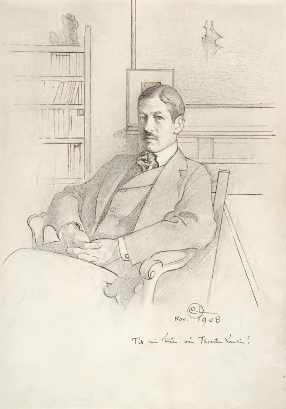 Portait of Thorsten Laurin, 1908. Creator: Carl Larsson.