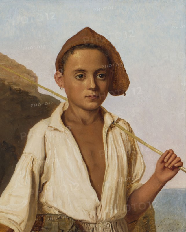 Portrait of a fisherman boy from Capri,  c.1844. Creator: Christen Kobke.