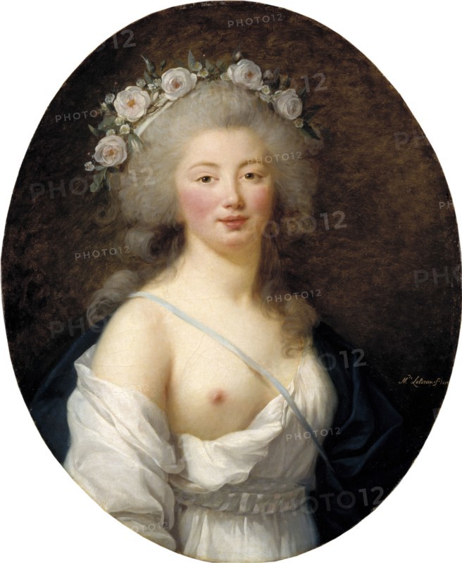 Portrait of a Young Lady as Flora, 1811. Creator: Elisabeth Louise Vigee-LeBrun.