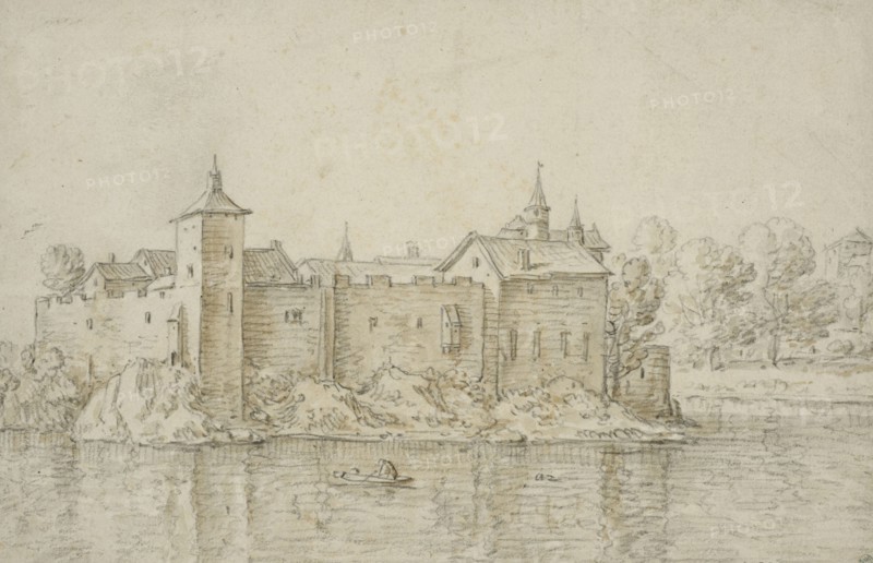Castle surrounded by water. Creator: Herman Saftleven the Younger.