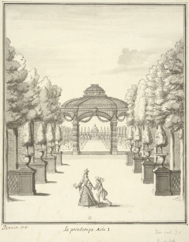 Set design for the opera-ballet Les Saisons by Pascal Collasse, between 1693 and 1697. Creator: Jean Berain.