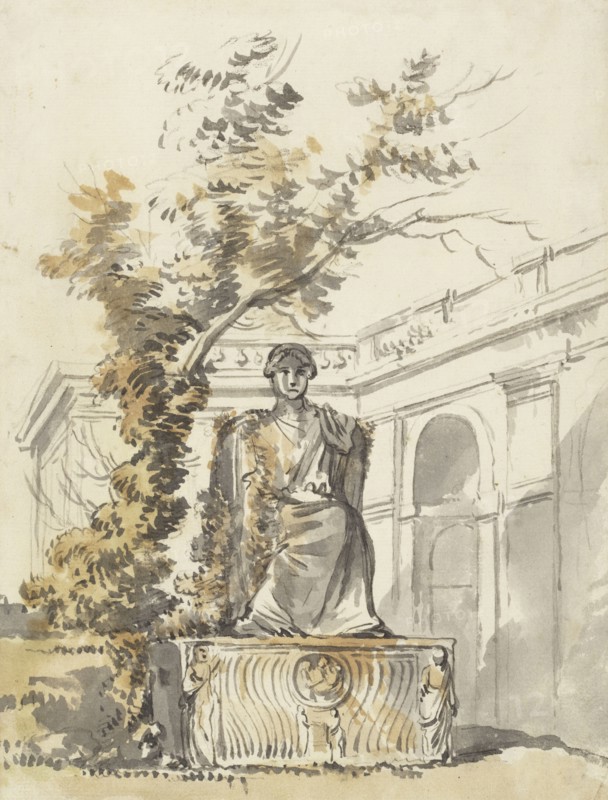Roman antiquities in a garden. Creator: Jean Eric Rehn.