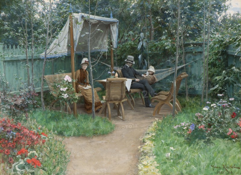 Garden interior from Linköping, between 1887 and 1888. Creator: Johan Krouthén.