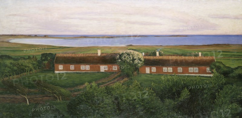 The Neighbouring Farm Houses, 1894. Creator: Karl Nordström.