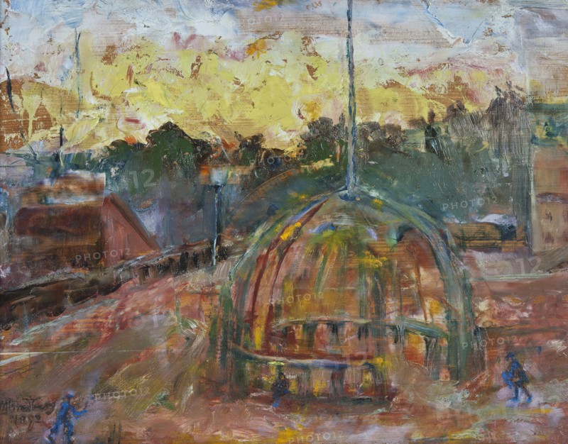Sunrise in Södertälje, 1892. Creator: Vilhelmina Carlson.