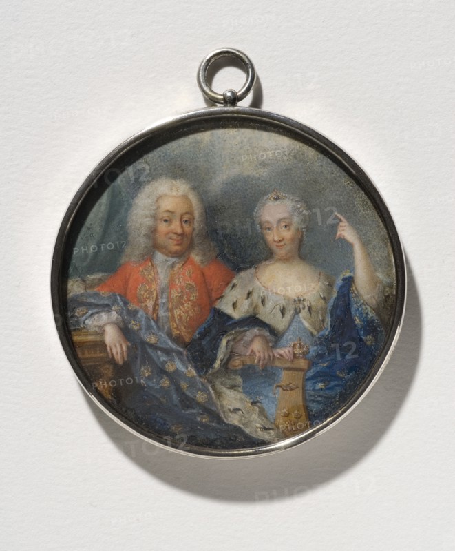 Ulrika Eleonora d.y. (1688-1741), Queen of Sweden, her consort Frederick I..., 18th century. Creator: Niklas Lavreince.