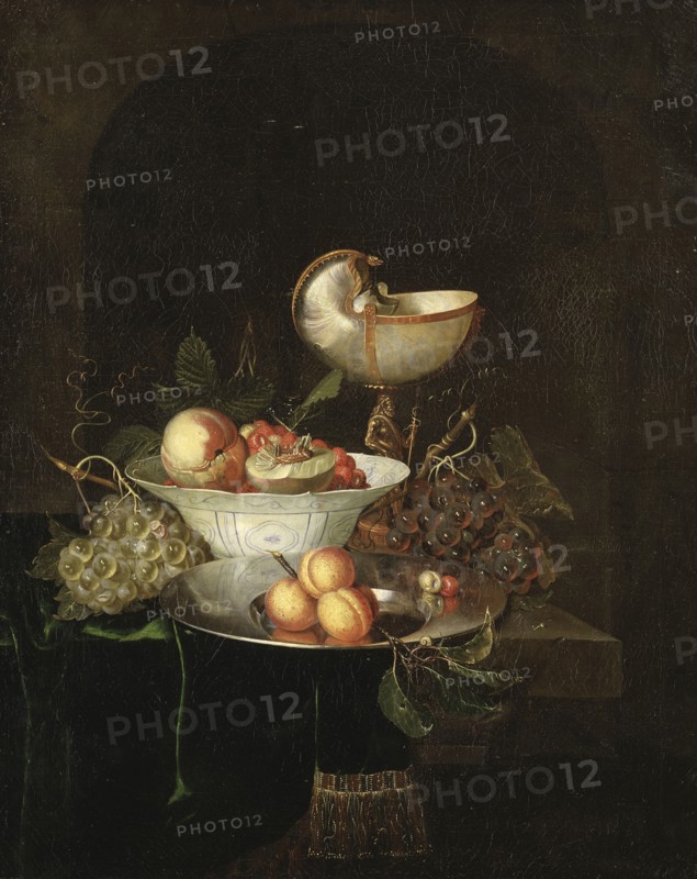 Still Life with Fruit and a Nautilus Goblet. Creator: Nicolaes van Gelder.
