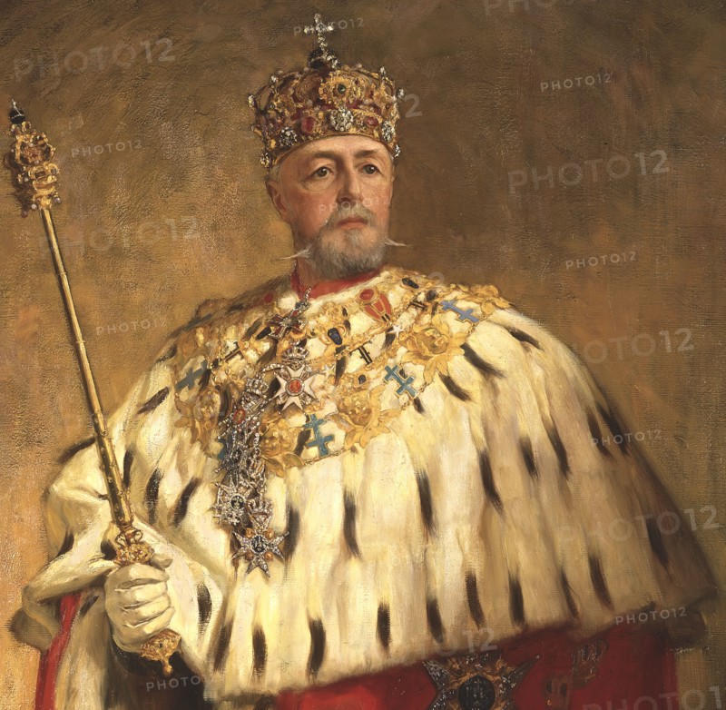 Oskar II (Oskar Fredrik), 1829-1907, King of Sweden 1872 and of Norway 1872-1905,  c.1897. Creator: Oscar Bjorck.