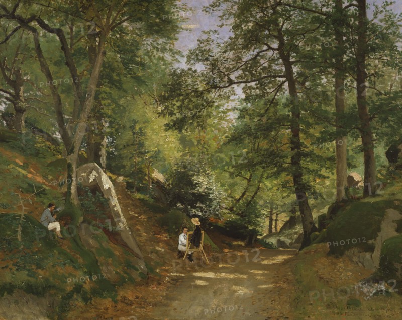 Summer Landscape near Fontainebleau, 1876. Creator: Oscar Torna.
