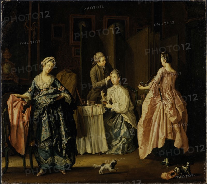 The Morning Toilet. Boudoir Scene, mid-18th-early 19th century. Creator: Per Hillestrom.