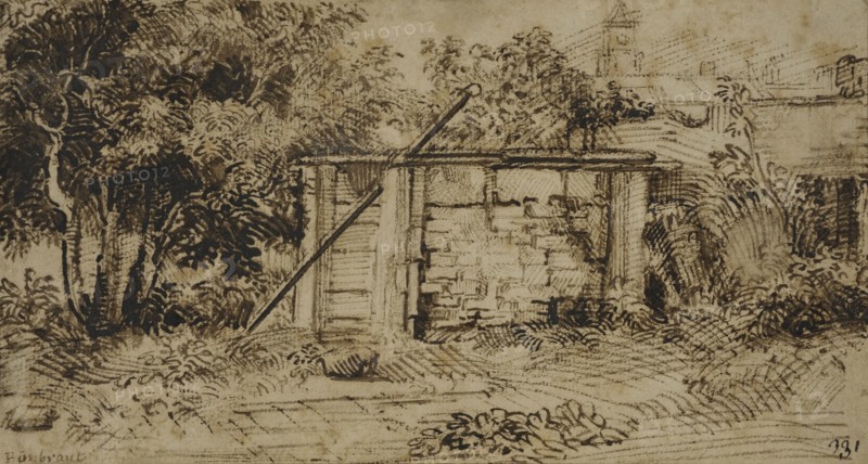 Trees and buildings. Creator: Pieter de With.