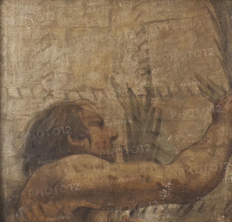 Detail of the vault of the Chapel of St Sebastian. Creator: Pietro da Cortona.