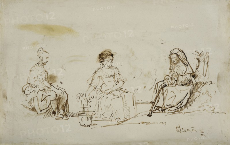 Three women in a landscape. Creator: Rembrandt Harmensz van Rijn.