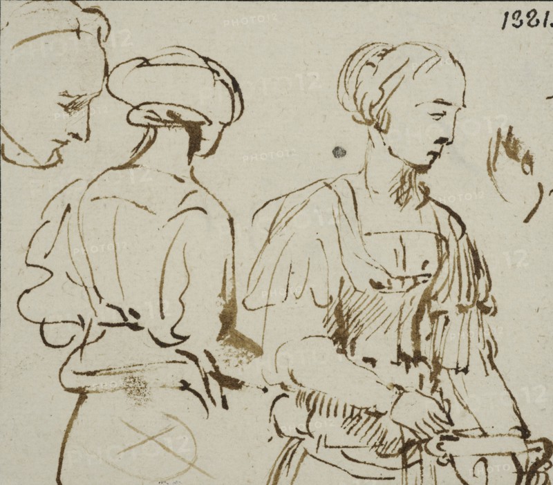 Two studies of one woman. Creator: Rembrandt Harmensz van Rijn.
