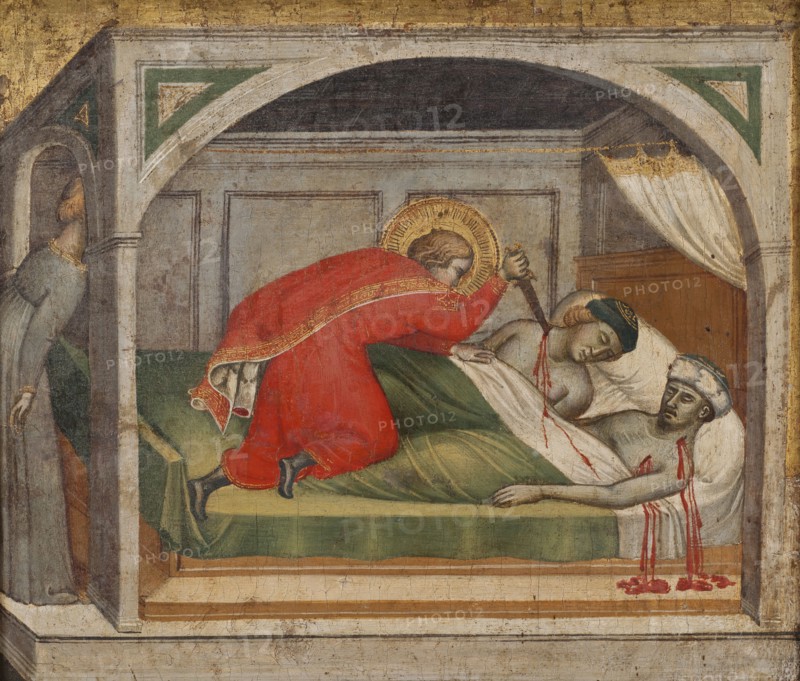 St Julianus Murdering his Parents. Creator: Spinello Aretino.