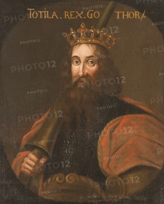 Totila, king of the Ostrogoths, unknown date. Creator: Anon.