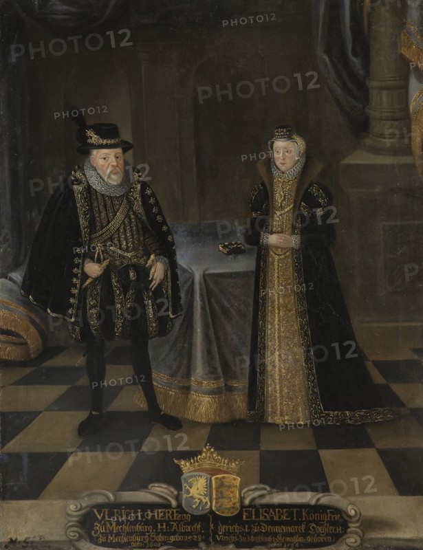 Ulrik III, 1527-1603, Duke of Mecklenburg-Schwerin Elisabeth, 1524-1586, Princess of Denmark. Creator: Anon.