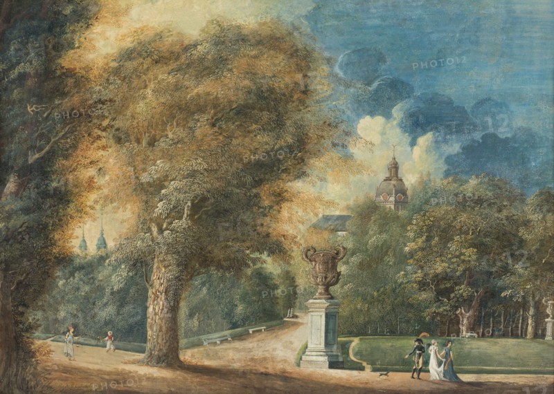 View of Kungstradgarden in Stockholm, 1805. Creator: Axel Fredrik Cederholm.