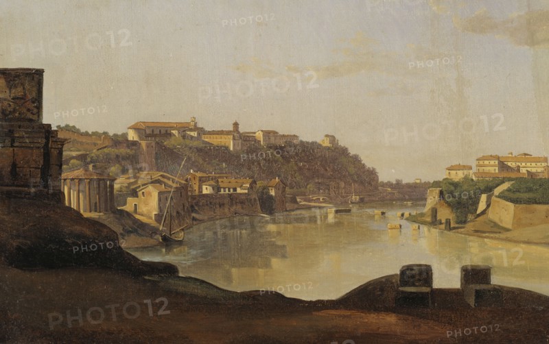 View over the Tiber to the Aventine, Rome, c1820. Creator: Gustaf Soderberg.