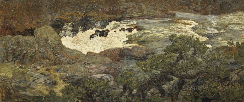 Waterfall, Porjus, 1915. Creator: Helmer Osslund.