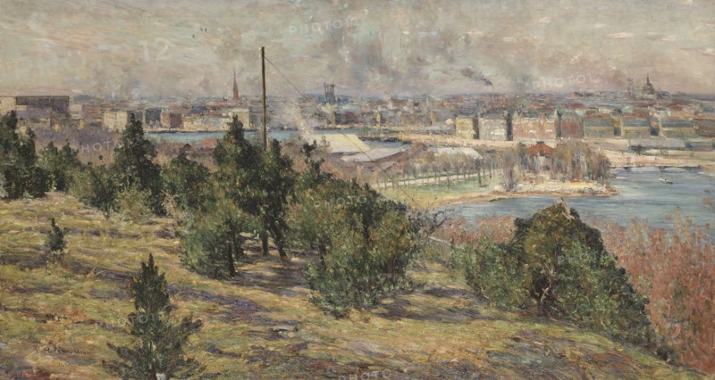 View of Stockholm from Skansen, 1889. Creator: Karl Nordström.