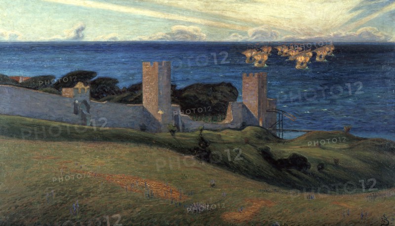Vision. Scene from Visby, 1894. Creator: Sven Richard Bergh.