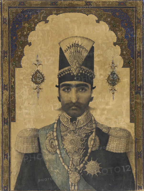 Early Portrait of Nasr al-Din Shah (reigned 1848-1896), c1850. Creator: Anon.