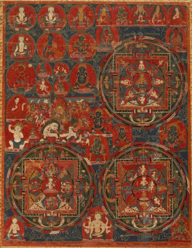 Three Mandalas, 16th century. Creator: Anon.