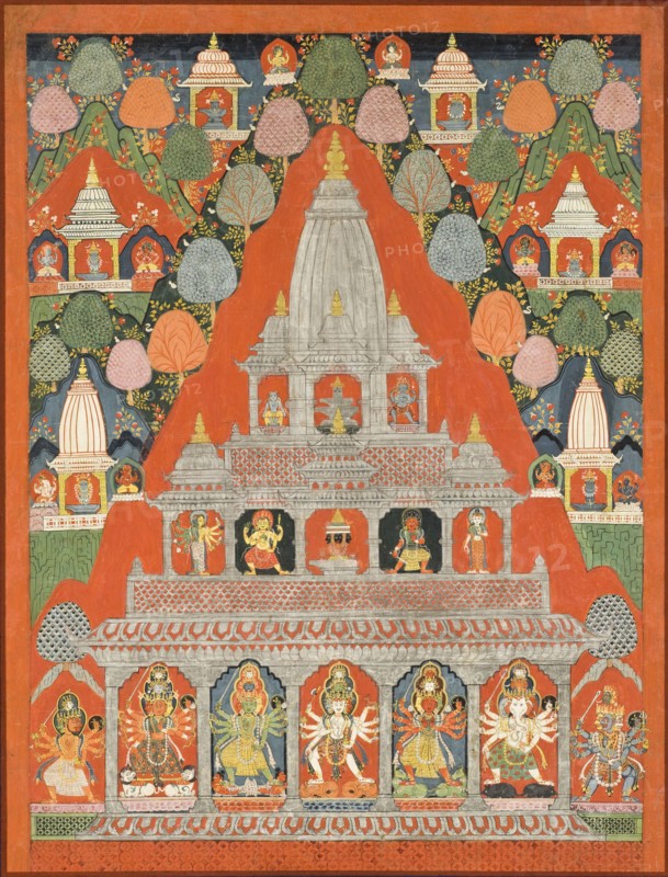 Shaiva Shrines in a Landscape (image 1 of 3), between 1700 and 1725. Creator: Anon.
