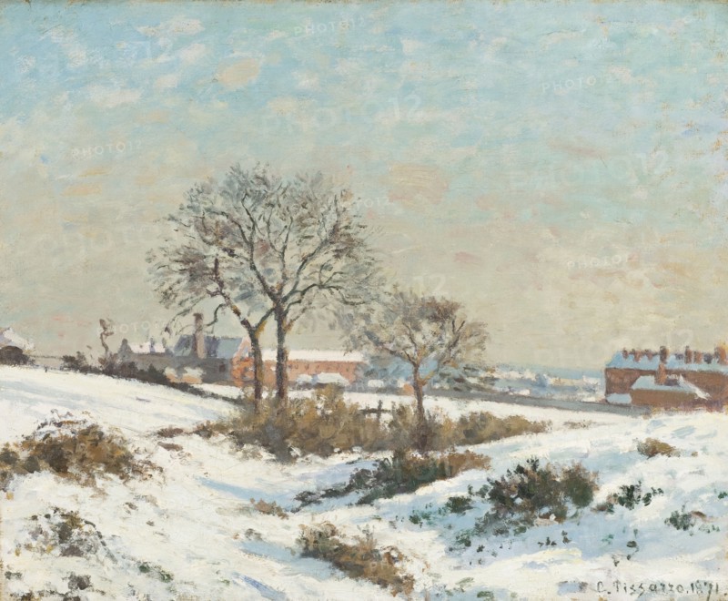Snowy Landscape at South Norwood, 1871. Creator: Camille Pissarro.