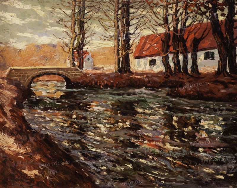 River Landscape, early 20th century. Creator: Ernest Lawson.