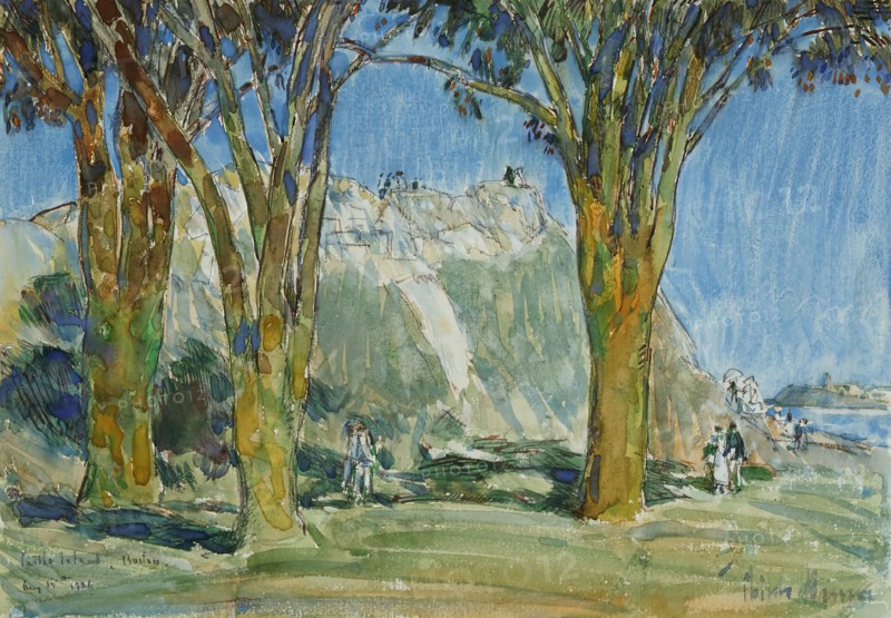 Castle Island, Boston Harbor, 1916. Creator: Frederick Childe Hassam.