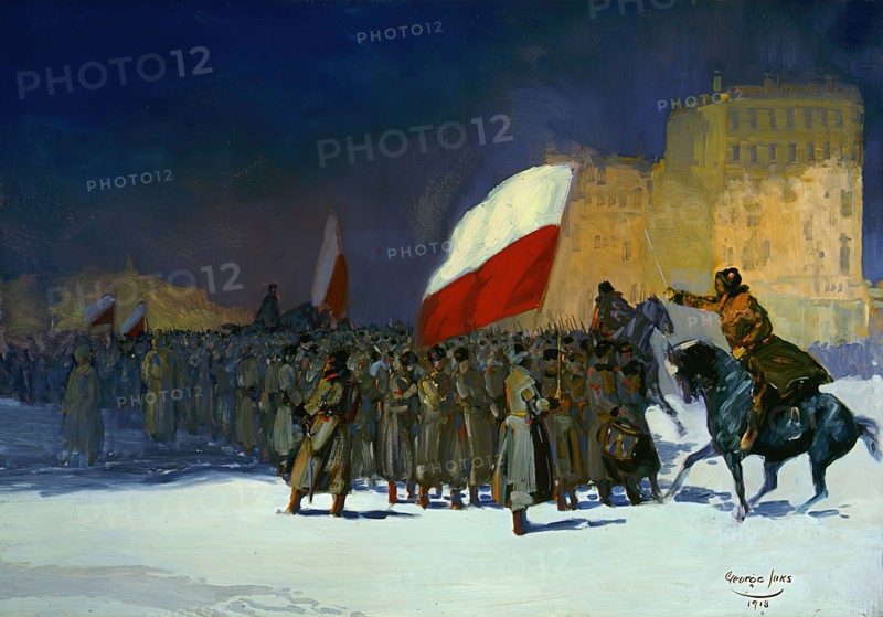 Czechoslovakian Army Entering Vladivostok, Siberia, in 1918, 1918. Creator: George Benjamin Luks.